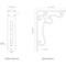 Ekena Millwork Orleans Wrought Iron Bracket, (Single center brace), Antiqued Silver 1 1/2"W x 5 1/2"D x 8"H BKTM01X05X08SOLASV - alternate 8